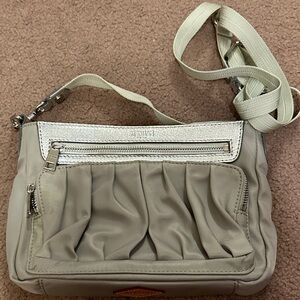 MZ WALLACE grey and  Silver Crossbody Bag